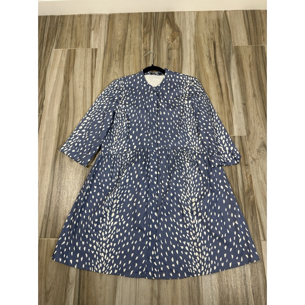 Tuckernuck Dress Blue Antelope Royal Shirt Dress Medium Coastal Casual Preppy - Picture 10 of 13